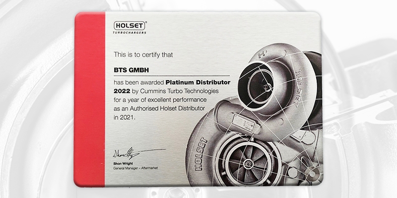 Platinum Distributor für Holset Turbochargers